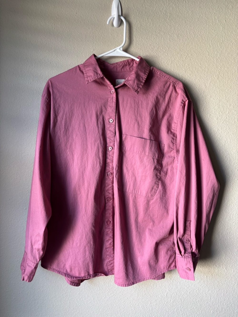 A New Day Women's Pink Button Down Shirt Size Medium